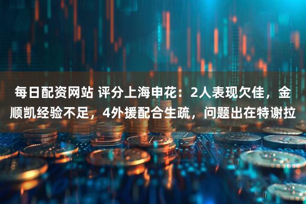 每日配资网站 评分上海申花：2人表现欠佳，金顺凯经验不足，4外援配合生疏，问题出在特谢拉